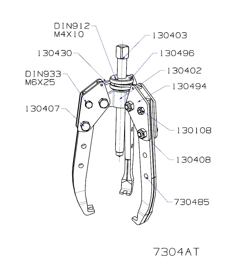 EXTRACTOR FORZA SERIE 7300AT AUTOCENTRANTE